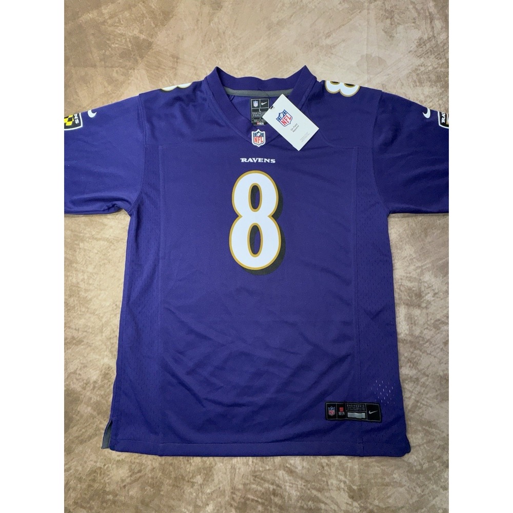NWT Lamar Jackson Baltimore Ravens Nike NFL Football Game Jersey Youth L (14-16)